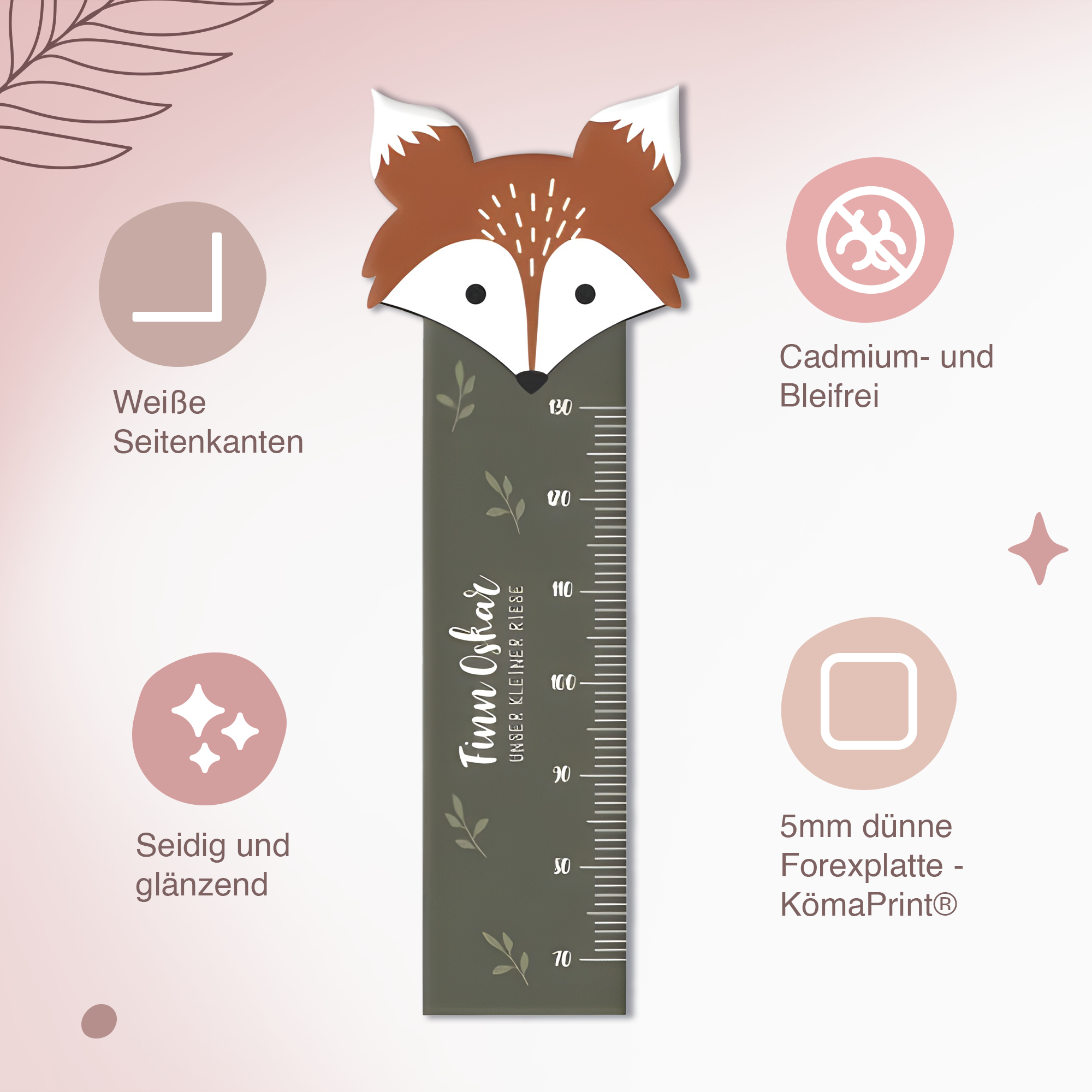 Messlatte - Into the Woods - Mit Namen oder Text personalisierbar