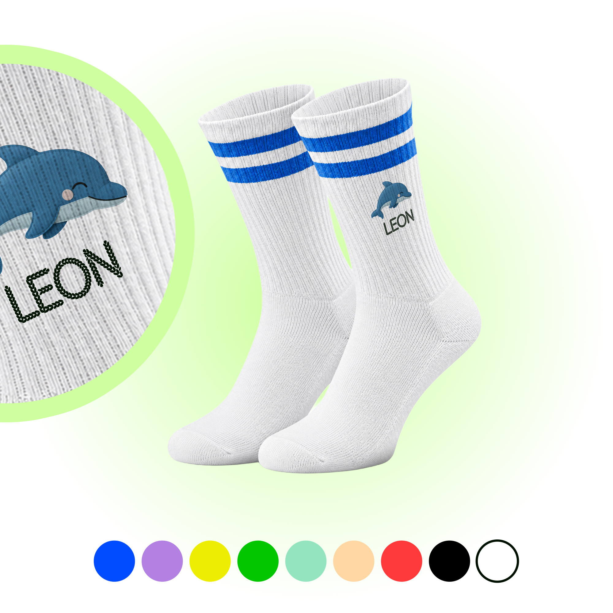 Schlummer Socke - Delfin - Personalisiert mit Name