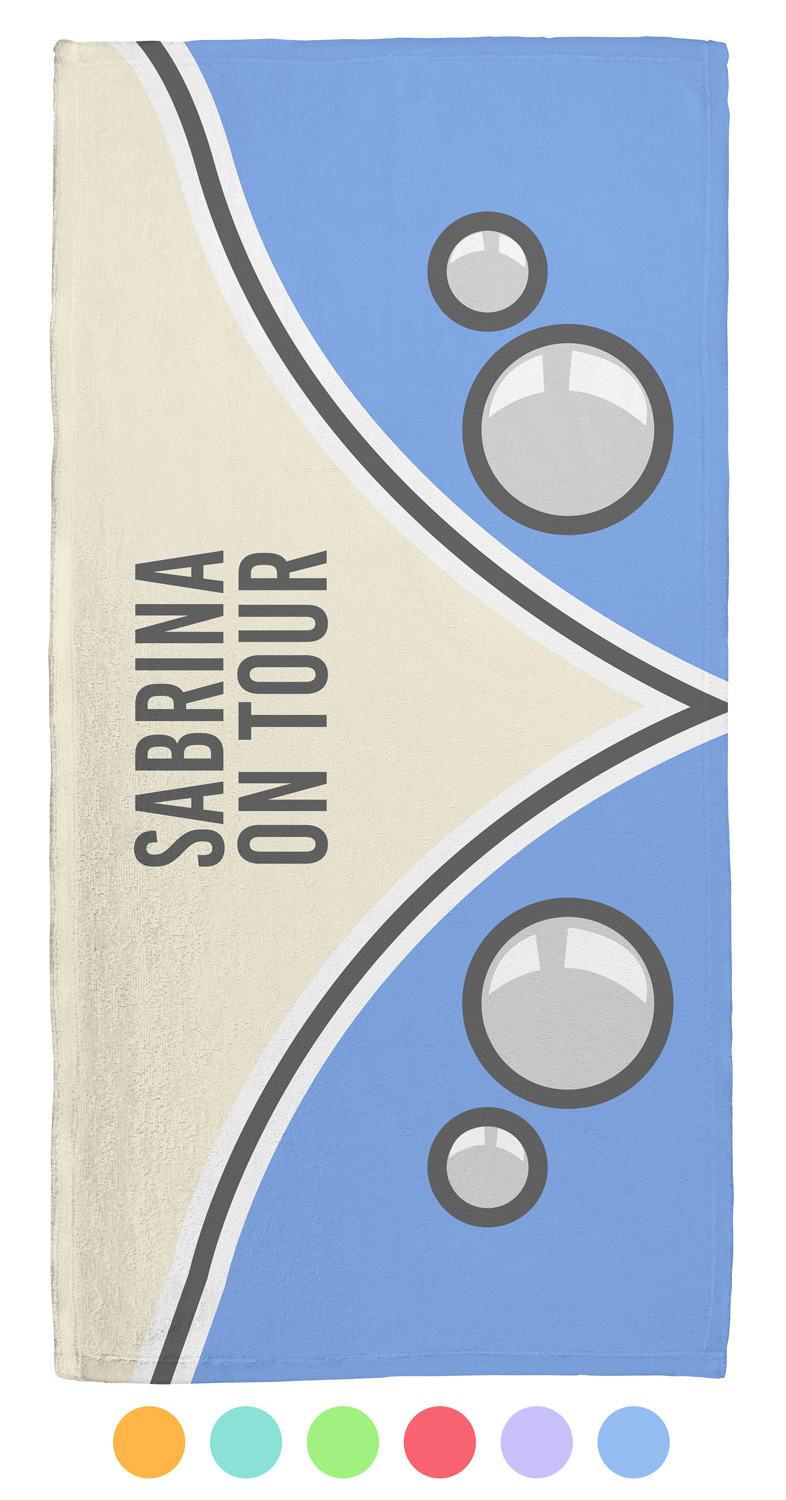 Handtuch mit Namen oder Text gestaltbar | Design On tour für alle mit Fernweh zur Erinnerungan den letzten Trip 