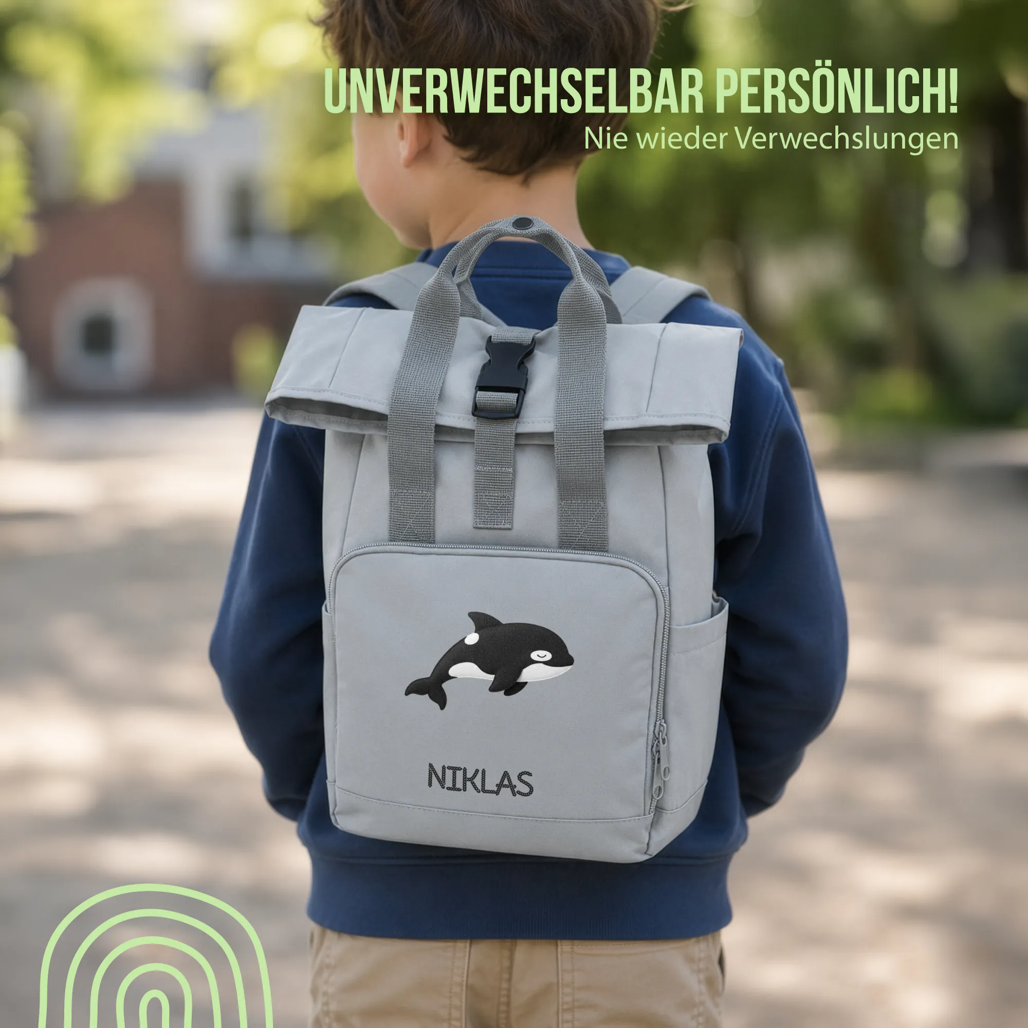 Schlummer Rucksack - Orca - Mit Namen personalisierbar