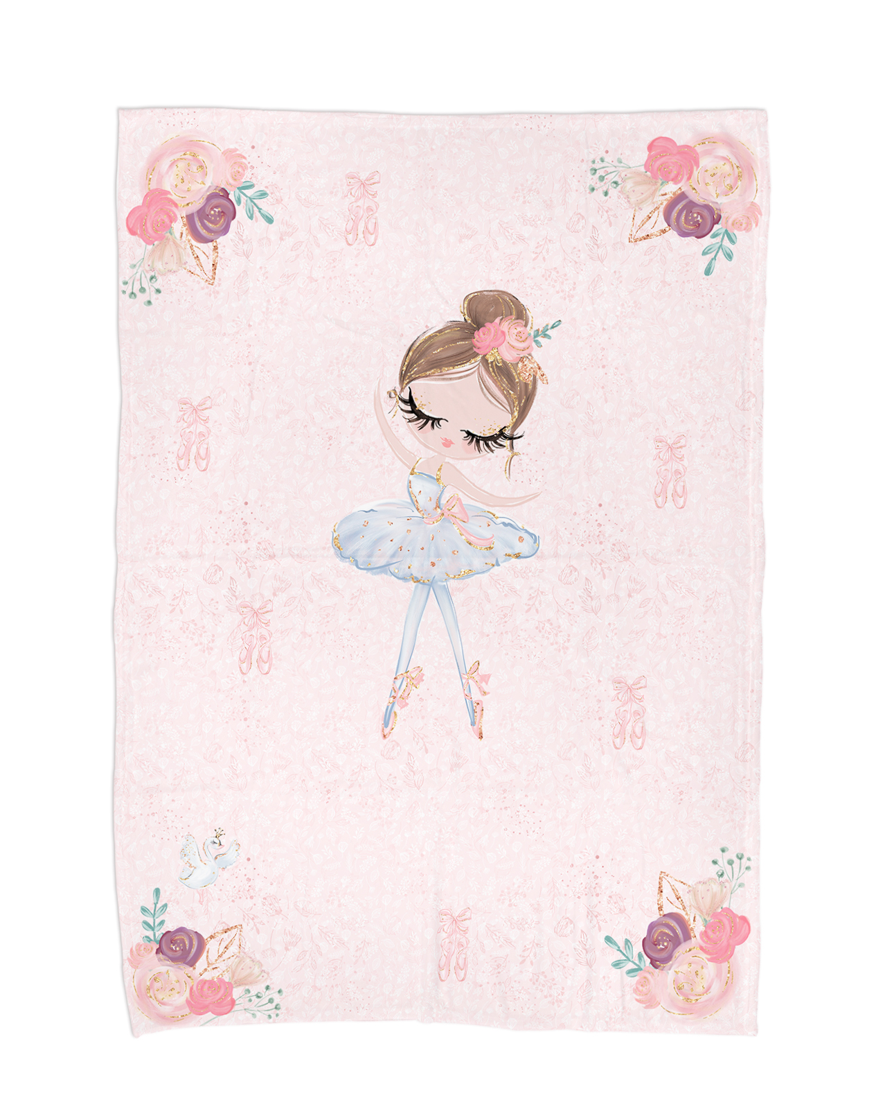 Kuscheldecke - Ballerina - Mit Namen oder Text personalisierbar