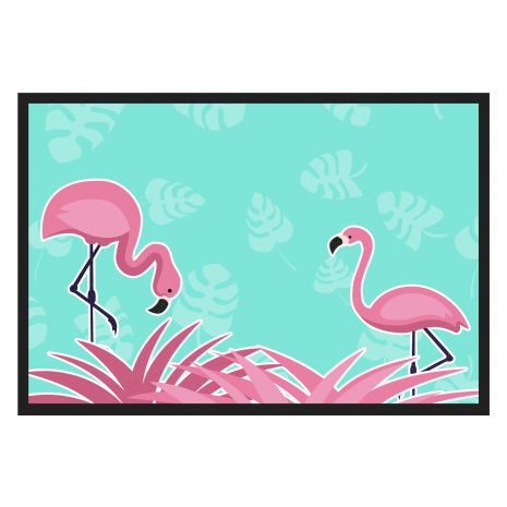 Flamingo - Fussmatte mit Namen