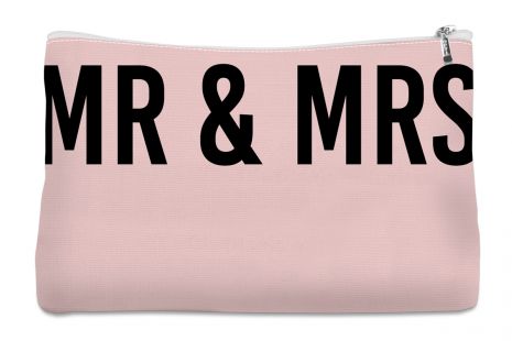 Mr & Mrs - Kosmetiktasche mit Namen