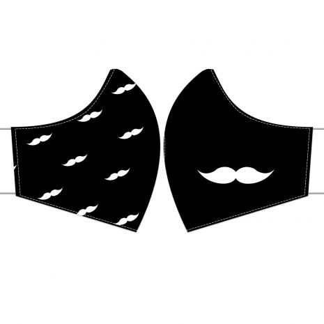 Mustache - Mund-Nasen-Maske mit Namen