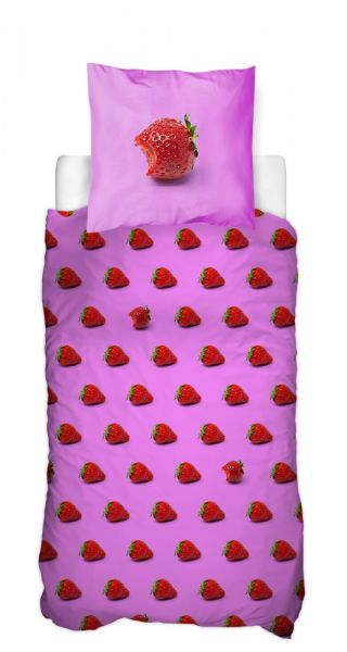 Erdbeere - Bettbezug mit Namen