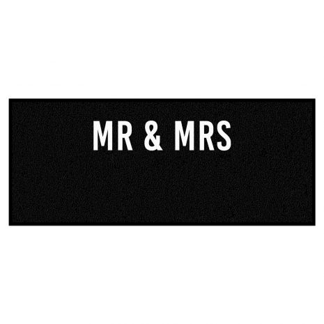 Mr & Mrs (+Text) - Stiefelmatte mit Namen