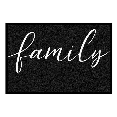 Fußabstreifer mit Familiennamen und Namen - Family Typo