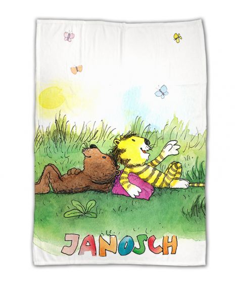 Janosch - Wiese und Schmetterlinge - Kuscheldecke