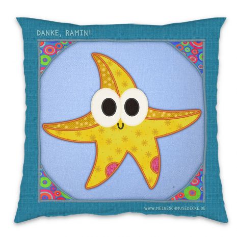 Cushion with starfish