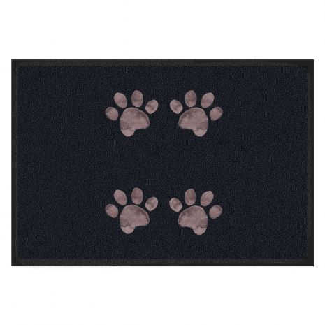 Fußmatte mit Namen deines Haustiers - Pfoten braun