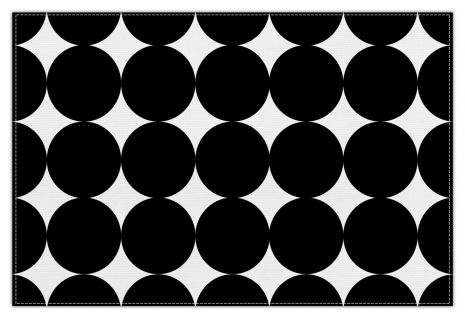 Black circles - Tischset mit Namen