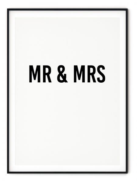 Mr & Mrs - Poster mit Namen