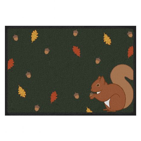 Eichhörnchen Herbst - Fussmatte mit deinem Text