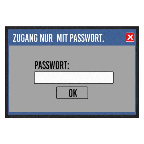 Passwort - Fussmatte mit deinem Text