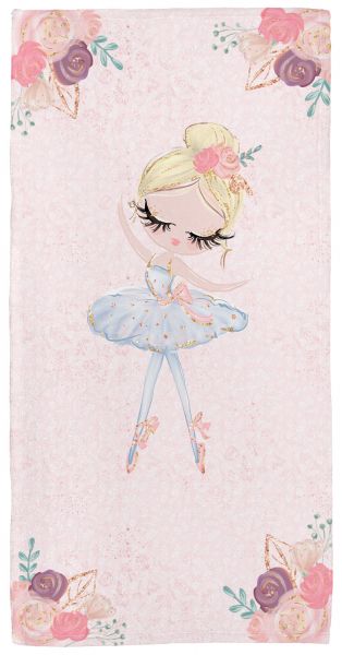 Ballerina 3 - Babyhandtuch mit Namen