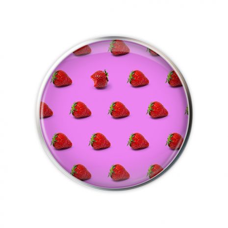 Erdbeere - Waschbeckenstöpsel mit Name