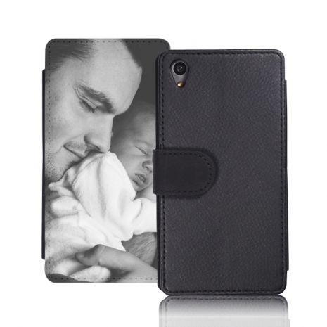 Sideflip-Case (schwarz) passend für Sony Xperia Z5, Selbst gestalten