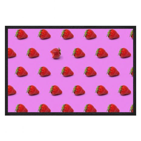 Erdbeere - Fussmatte mit Namen