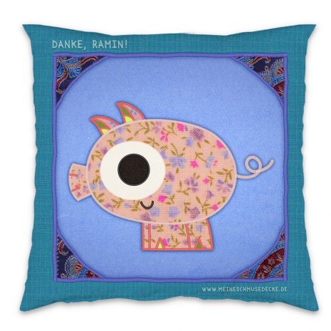 Cushion with pig
