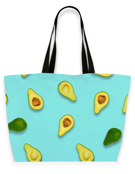 Avocado - Strandtasche mit Namen