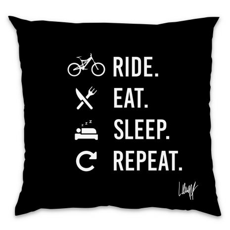 Kissen - Ride Eat Sleep Repeat (black)