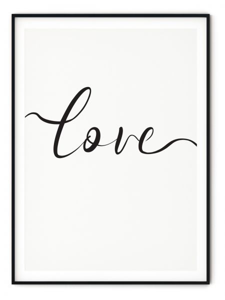 Wandbild - Love Typo