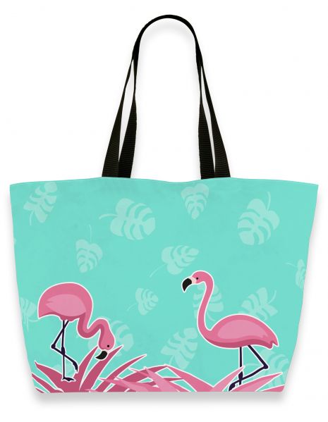 Flamingo - Strandtasche mit Namen