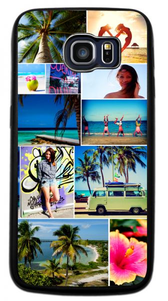 Bumper-Case (schwarz) passend für Samsung Galaxy S6 Edge, Selbst gestalten