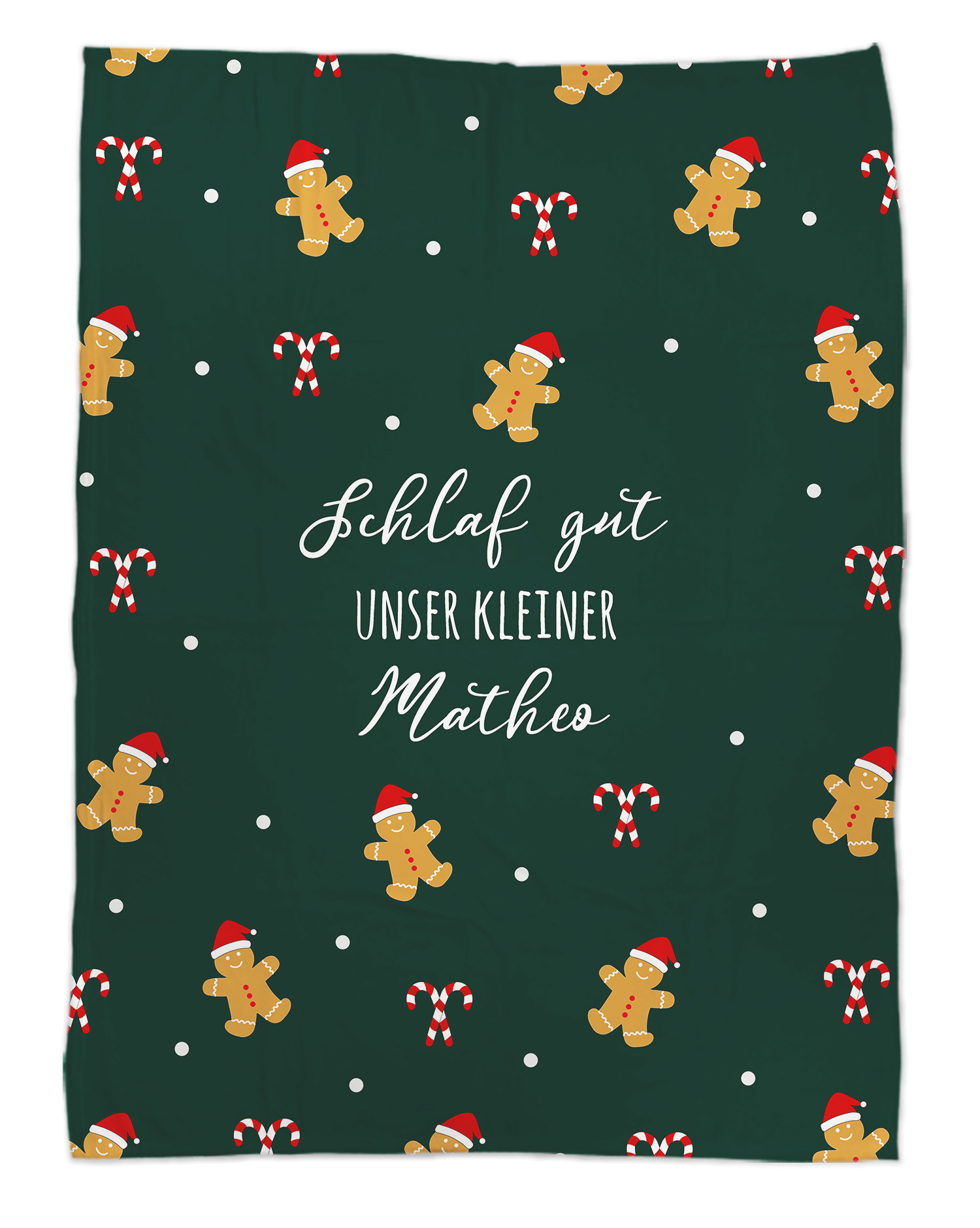 Kuscheldecke - Lebkuchenmännchen 75 x 100 cm | swook!