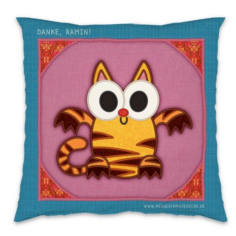 Cushion with tiger