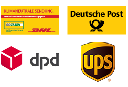 schneller Versand mit DHL, UPS, DPD und der Deutschen Post